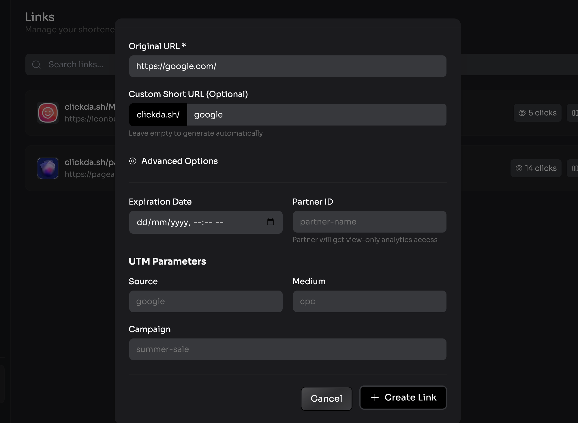 Smart Link Shortening